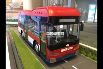 氫燃料電池公交車(chē)模型，氫能源大巴車(chē)模型